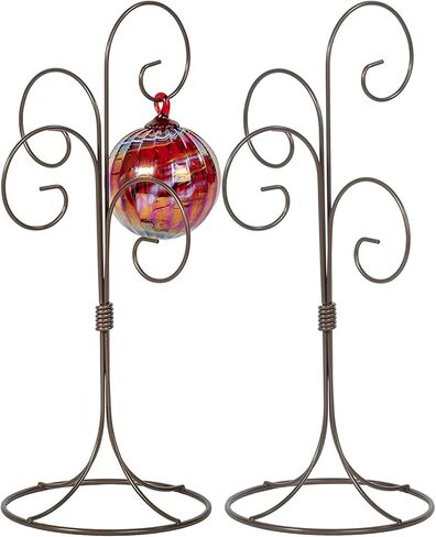 Red Co. 13 inch Golden Finish Ornament Wire Display, 4-arm Spiral Stand for Home Decoration in Saudi Arabia