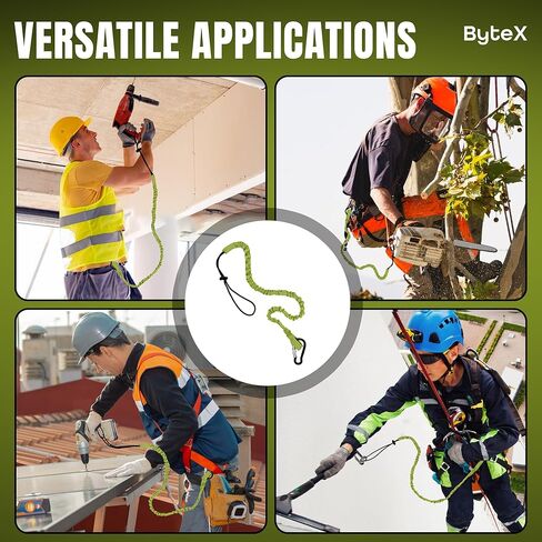 حبل أدوات ByteX مكون من 15 قطعة مع مشبك معدني واحد ونهاية حلقة قابلة للتعديل، الطول القياسي، الحد الأقصى للوزن 8 كجم 17.6 رطل in Kuwait