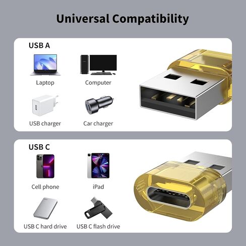 USB Male to USB C Female Adapter 12 Pack,USB to USB C Charger and Date Connector for Apple iPhone15 /iPad/Galaxy/Apple Watch/Pad Air/Laptop/Car/Charger/CarPlay/Wall Plug/Quest Link etc. in Saudi Arabia