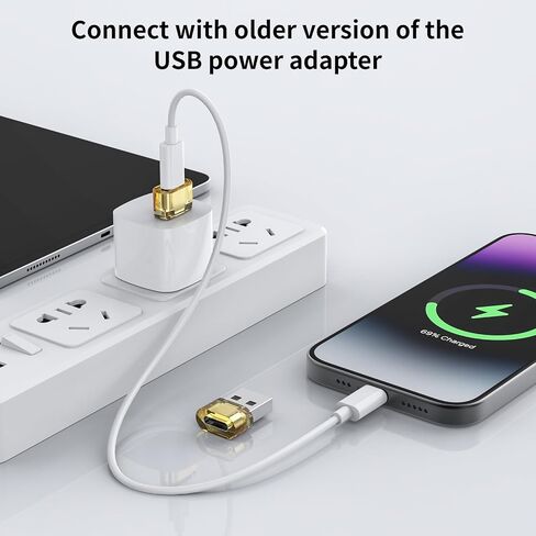 USB Male to USB C Female Adapter 12 Pack,USB to USB C Charger and Date Connector for Apple iPhone15 /iPad/Galaxy/Apple Watch/Pad Air/Laptop/Car/Charger/CarPlay/Wall Plug/Quest Link etc. in Saudi Arabia