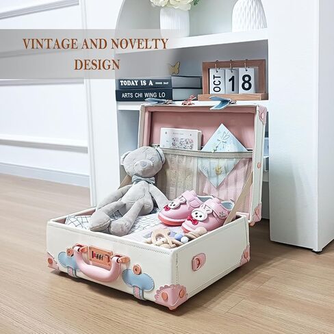 Unitravel Baby Keepsake Case, 16" Handmade Memory Storage Box, Newborn Keepsake Box, Vintage Suitcase for Baby Shower, Baptism, Naming Ceremony or Birthday (floral) in Saudi Arabia