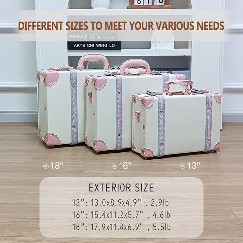 Unitravel Baby Keepsake Case, 16" Handmade Memory Storage Box, Newborn Keepsake Box, Vintage Suitcase for Baby Shower, Baptism, Naming Ceremony or Birthday (floral) in Saudi Arabia