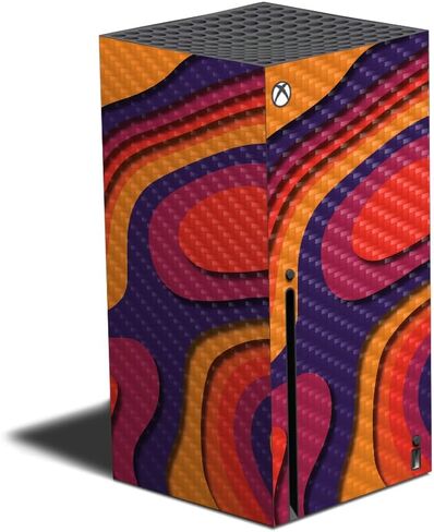 Carbon Fiber Gaming Skin Compatible with Xbox Series X - Thermal Topography - Premium 3M Vinyl Protective Wrap Decal Cover - Easy to Apply | Crafted in The USA by MightySkins in Saudi Arabia