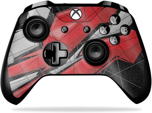 Glossy Glitter Gaming Skin Compatible with Microsoft Xbox One X Controller - Polygon Grunge - Premium 3M Vinyl Protective Wrap Decal Cover - Easy to Apply | Crafted in The USA by MightySkins in Saudi Arabia