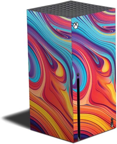 Carbon Fiber Gaming Skin Compatible with Xbox Series X - Thermal Topography - Premium 3M Vinyl Protective Wrap Decal Cover - Easy to Apply | Crafted in The USA by MightySkins in Saudi Arabia