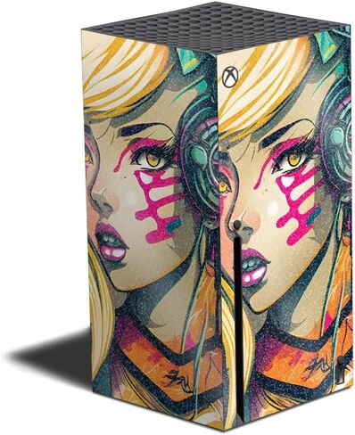 Carbon Fiber Gaming Skin Compatible with Xbox Series X - Thermal Topography - Premium 3M Vinyl Protective Wrap Decal Cover - Easy to Apply | Crafted in The USA by MightySkins in Saudi Arabia