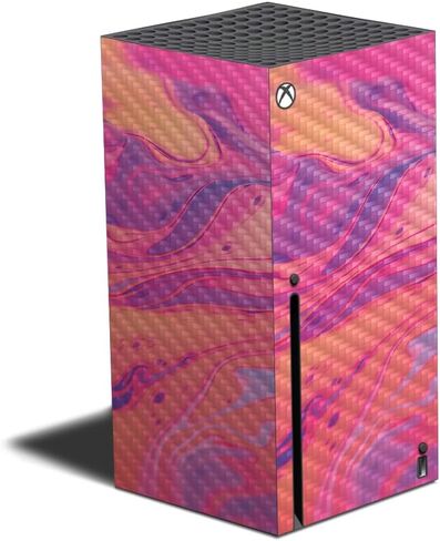 Carbon Fiber Gaming Skin Compatible with Xbox Series X - Thermal Topography - Premium 3M Vinyl Protective Wrap Decal Cover - Easy to Apply | Crafted in The USA by MightySkins in Saudi Arabia