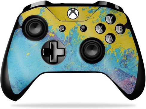Glossy Glitter Gaming Skin Compatible with Microsoft Xbox One X Controller - Polygon Grunge - Premium 3M Vinyl Protective Wrap Decal Cover - Easy to Apply | Crafted in The USA by MightySkins in Saudi Arabia