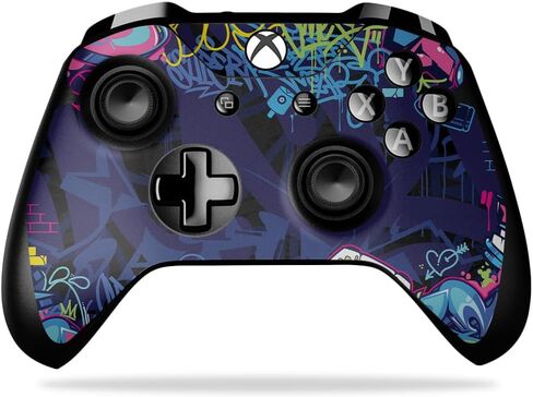 Glossy Glitter Gaming Skin Compatible with Microsoft Xbox One X Controller - Polygon Grunge - Premium 3M Vinyl Protective Wrap Decal Cover - Easy to Apply | Crafted in The USA by MightySkins in Saudi Arabia