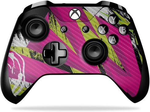 Glossy Glitter Gaming Skin Compatible with Microsoft Xbox One X Controller - Polygon Grunge - Premium 3M Vinyl Protective Wrap Decal Cover - Easy to Apply | Crafted in The USA by MightySkins in Saudi Arabia