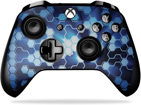 Glossy Glitter Gaming Skin Compatible with Microsoft Xbox One X Controller - Polygon Grunge - Premium 3M Vinyl Protective Wrap Decal Cover - Easy to Apply | Crafted in The USA by MightySkins in Saudi Arabia
