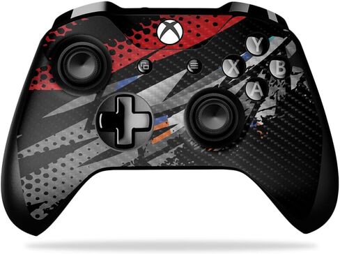 Glossy Glitter Gaming Skin Compatible with Microsoft Xbox One X Controller - Polygon Grunge - Premium 3M Vinyl Protective Wrap Decal Cover - Easy to Apply | Crafted in The USA by MightySkins in Saudi Arabia