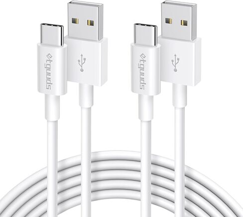 etguuds كابل USB C بطول 6 أقدام لهاتف iPhone 16 15 Pro Max/Pro/Plus، 2 حزمة USB إلى USB C كابل 3A شحن سريع من النوع C سلك شاحن Samsung Galaxy S24 S23 S22 S20 S21 S10 S9 Flip 6 5، Moto G، Pixel in Kuwait