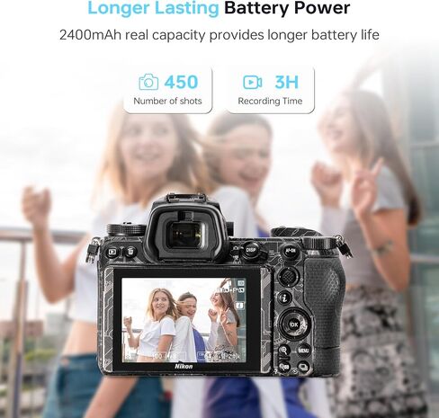 VILTROX 2 Pack EN-EL15C Replacement Batteries 2400mAh USB-C Fast Charging Rechargeable Camera Battery Compatible with Nikon Zf,Z5,Z6,Z6II,Z7,Z8,D500,D600,D610,D750,D780,D800/E,D810/A,D850,D7000,1 V1 in Saudi Arabia