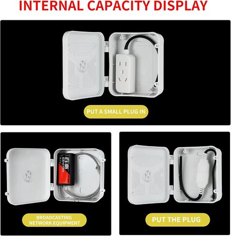 Plastic Junction Box,Rainproof Dustproof, Junction Box, Universal Electrical Enclosure, Outdoor and Indoor Usage Project Box Security Camera Bracket (115 * 115 * 50mm) in Saudi Arabia