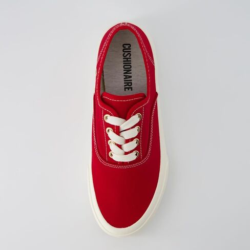 CUSHIONAIRE Women’s Freshman Canvas Lace-Up Sneaker with Memory Foam, Wide Widths Available | Casual Walking Shoes, Lightweight & Comfortable in Kuwait