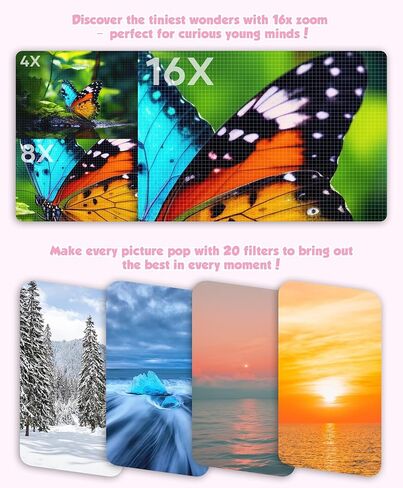 كاميرا رقمية بدقة 56 ميجابكسل، كاميرا FHD 1080P Point & Shoot مع بطاقة SD سعة 32 جيجابايت، بطاريتان وحبل قصير، مثالية للأطفال والمراهقين، هدية مناسبة للفتيات in Kuwait