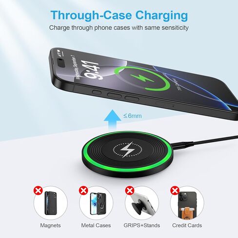 محطة شحن لاسلكية Motorola سريعة لهاتف Moto Edge 50 Pro، G Stylus Power 2024، وسادة شاحن هاتف Android لهاتف Samsung Galaxy S24 Ultra S24+ S23 FE S22 S21 S20، iPhone 15 14 13، Google Pixel 8a in Kuwait