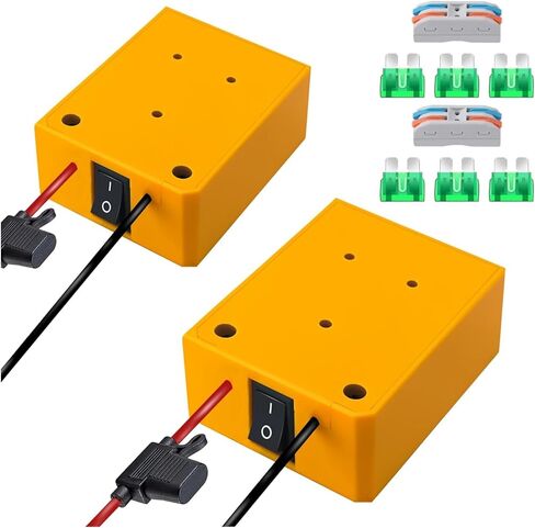 2Pcs for Dewalt 20V Battery Adapter,for Power Wheels Adaptor,DIY Charger Drill Converter for Dewalt Battery Power Station,Battery Conversion Kit with Switch,for Robotics Rc Car Truck Toys Batteries in Kuwait