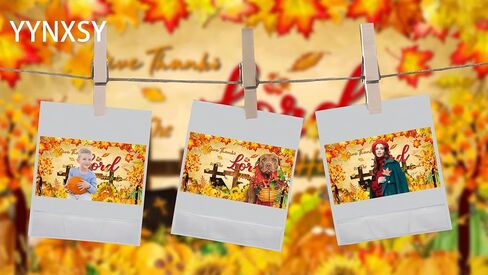 YYNXSY Fall Jesus Backdrop Banner Give Thanks to The Lord Photo Background Religious Autumn Pumpkin Maple Leaf Backdrop Decor for Autumn Fall Harvest Holiday Party Photo Prop 7X5FT YY-2528 in Saudi Arabia