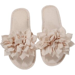 Verdusa Women's Floral Home Slippers Open Toe Bedroom Slippers