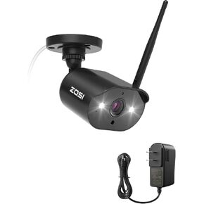 ZOSI 1080P Wireless Security Cameras Outdoor Indoor with Night Vision, H.265+ 2MP Auto Match Weatherproof IP Cameras (Only Work with ZOSI NVR,Model: 1AR-08JP00-US)