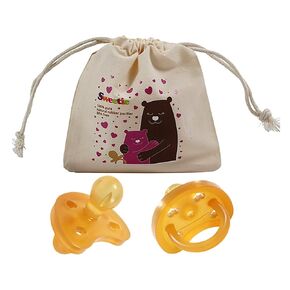 SWEETIE Rubber Pacifier Natural Rubber Pacifier Rounded Heart Shape Rubber 1 Count Original Natural Rubber Pacifier (12-18 Large)