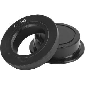 214 CPQ Metal Lens Adapter Ring with Back Cap,for C Mount Lens to for Pentax Q/Q10/Q7/QS1 Cameras,Black