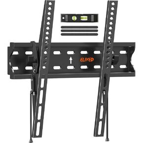 ELIVED Fixed TV Wall Mount Bracket, Low Profile TV Mount for Most 26-60 Inch LED, LCD and Plasma Flat Screen TVs, Ultra Slim TV Bracket, Max VESA 400x400mm, 99 lbs. Fits 12"-16" Wood Studs. in Kuwait