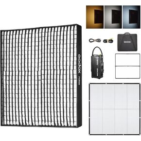 Godox Knowled F600Bi BI-Color Led Video Light Panel with Honeycomb Grid, Foldable Waterproof Flexible LED Mat DMX/CRMX/2.4G/APP Control for Film, Broadcast, Video Production & Photography (4 x 4')