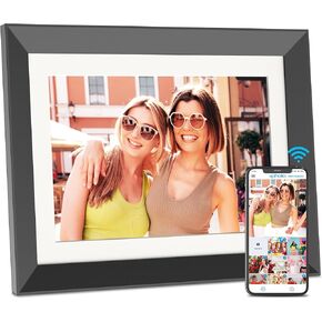 Smart-Digital-Photo-Frame 10.1" Digital Picture Frame - 32GB WiFi Electronic Picture Frame, IPS Touch Screen, Easy Setup, Motion Sensor, Share Photo Video via Vphoto App Email, Free Cloud Storage