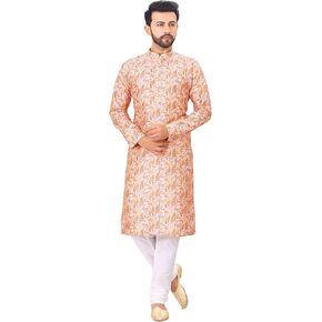 Tathastu Mens Silk Blend Kurta Pyjama Set
