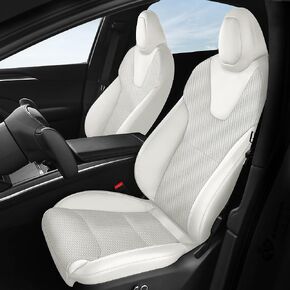 FREESOO Customized Seat Covers for Tesla Model X 6 Seats 2016 2017 2018 2019 Faux Leather Seat Covers Full Set Accessories, 3 Row - Red
