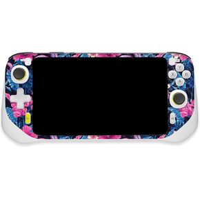 MightySkins Carbon Fiber Skin Compatible with Logitech G Cloud Gaming Handheld - Contrast Hibiscus | Protective, Durable Textured Carbon Fiber Finish | Easy to Apply | Made in The USA
