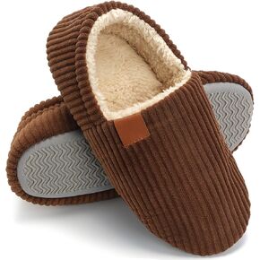 QIGEGE Women’s Soft Full Slippers Memory Foam House Bedroom Corduroy Lightweight House Shoes Cozy Loafer Slide Comfy Trendy Gift Slippers