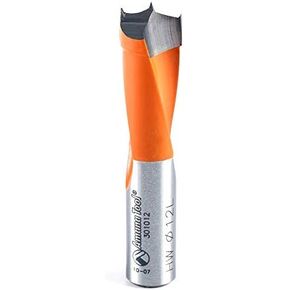 Amana Tool - 301012 Carbide Tipped Brad Pt. Boring Bit L/H 12mm Dia x 57mm Long x 10mm S