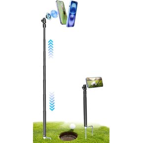 Golf Monopod Selfie Stick with Magnetic Phone Holder Mount - 57" Metal Pole Golf Phone Holder for Record Swing, Putting, Golf Training Aid, Tripod for iPhone 16 15 Compatible with Magsafe