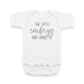 Surprise Pregnancy Announcement Infant Bodysuit - The Little Embryo That Could- Gift for Friends and Family (Natural)
