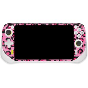 MightySkins Glossy Glitter Skin Compatible with Logitech G Cloud Gaming Handheld - Pink Leopard | Protective, Durable High-Gloss Glitter Finish | Easy to Apply | Made in The USA