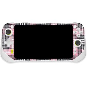 MightySkins Glossy Glitter Skin Compatible with Logitech G Cloud Gaming Handheld - Pink Plaid | Protective, Durable High-Gloss Glitter Finish | Easy to Apply | Made in The USA