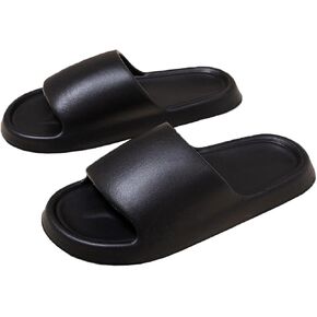 Pillow Slippers for Women and Men, House Cloud Slides Shower Sandals, Cushioned Thick Soft Sole Quick Dry Home Shoes