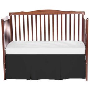 bkb Solid Tailored Crib Skirt, Ecru