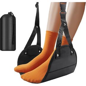 Foot Hammock for Plane Travel or Airplane Foot Hammock is Comfy Foot Hanger Airplane, Foot Sling for Airplane Travel for Relax Your Feet, Under Desk Flight Foot Leg Sling (1 Pack)