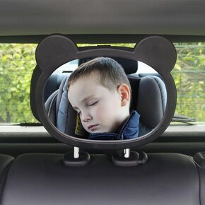 Cartoon Style Baby Car Mirror by CITIGO, Safety Car Seat Mirror for Rear Facing Infant with Wide Crystal Clear View, Shatterproof, Fully Assembled, Crash Tested and Certified (Oval)