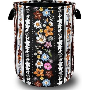 Funny Tropical Birds Laundry Basket Foldable With Handles Tote Bag Oxford Cloth Palm Leaves Laundry Hamper 18.9" x1 6.5" Clothes Storage Bucket Toy Organizer For Bathroom/Laundry/Bedroom