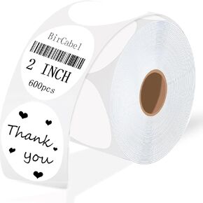 4 Inch Large Yellow Circle Thermal Sticker Labels, Self-Adhesive Round Inventory Labels, Multi-Purpose Roll Thermal Stickers for Business and Domestic Use-300 Labels/Roll