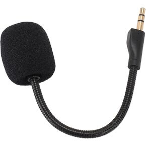 Game Mic Replacement, 3.5mm Gold Plated Jack Noise Cancelling Gaming Microphone with Foam Cover, 360 Degree Rotating Flexible Arm, Fits for G PRO X, Plug and Play