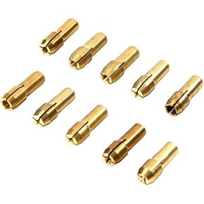 10Pcs Brass Drill 0.5-3.2mm Collet Bit Set for Dremel Rotary Tool 4.8mm Chucks
