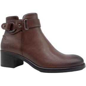Stylish Ankle Booties with Side Zip, Block Heel & Cushioned Insole