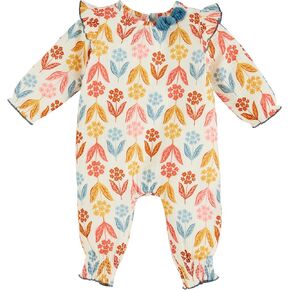Mud Pie baby-girls Baby Fall Floral Bodysuit